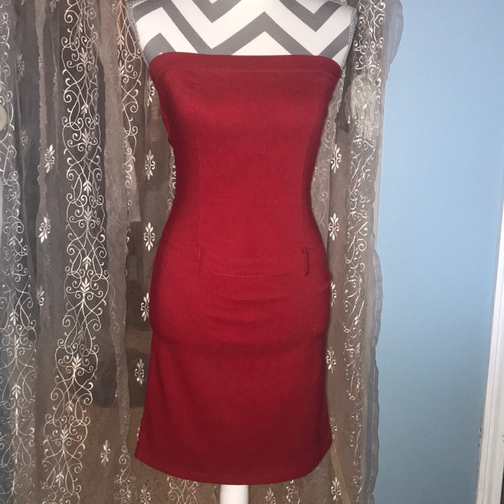 Strapless cocktail dress